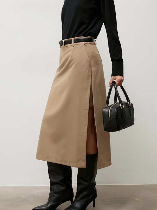 Obrázek produktu Answear.LAB sukně viskózou Answear Lab béžová