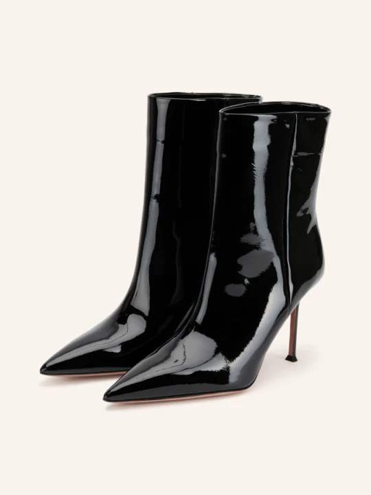 Obrázek produktu Aquazzura Lakované Kotníkové Boty Harper černá