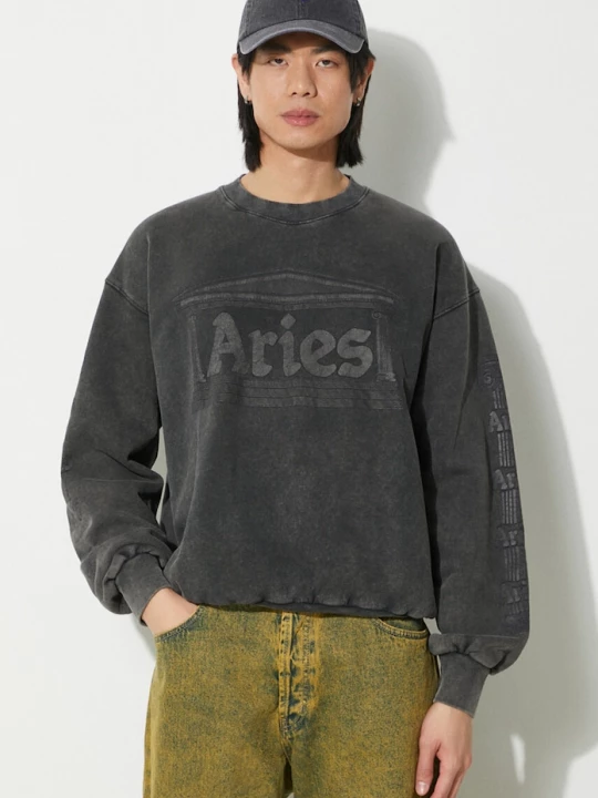 Obrázek produktu Aries Bavlněná mikina Aries Aged Ancient Column Sweat černá