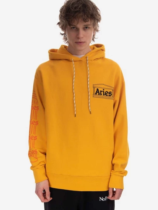 Obrázek produktu Aries Bavlněná mikina Column Hoodie AR20010 PALE MINT žlutá