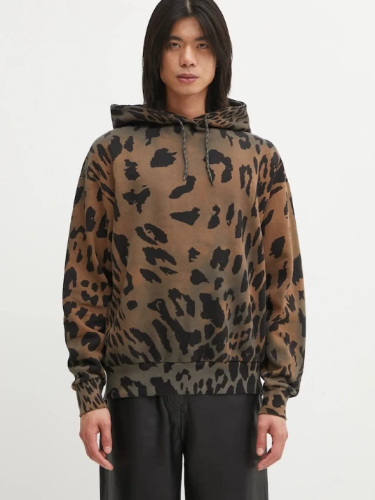 Obrázek produktu Aries Bavlněná mikina Aries Leopard Hoodie hnědá