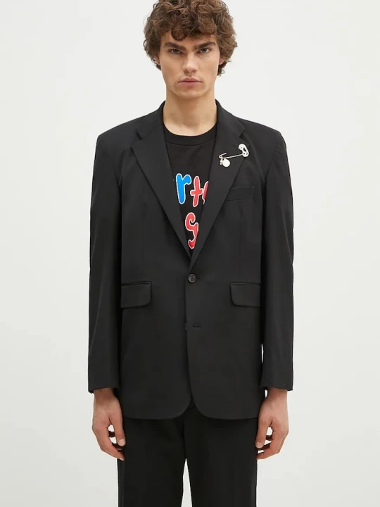 Obrázek produktu Aries Blazer s příměsí vlny Aries Single Breasted Tailored Jacket černá