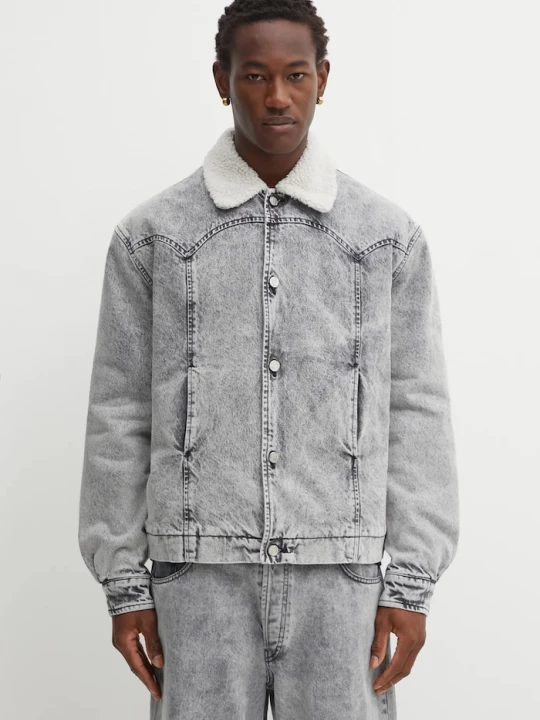 Obrázek produktu Aries Džínová bunda Aries Sherpa Denim Car Coat šedá