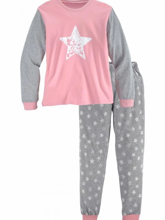 Obrázek produktu ARIZONA Pyžamo  šedý melír / růžová / offwhite