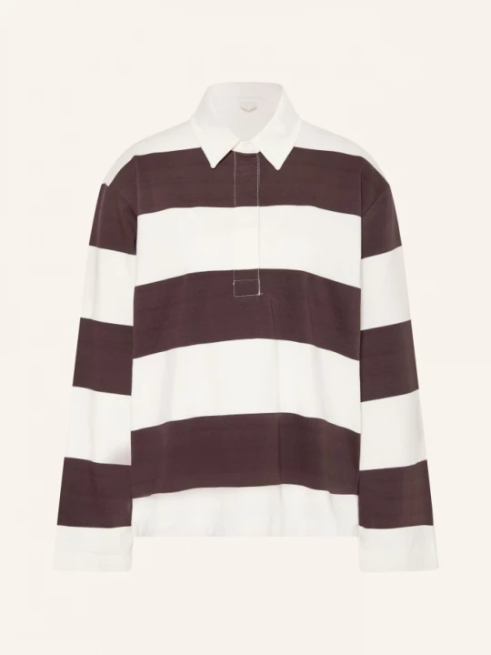 Obrázek produktu Arket Jerseyové Polo Tričko bílá / tmavě hnědá
