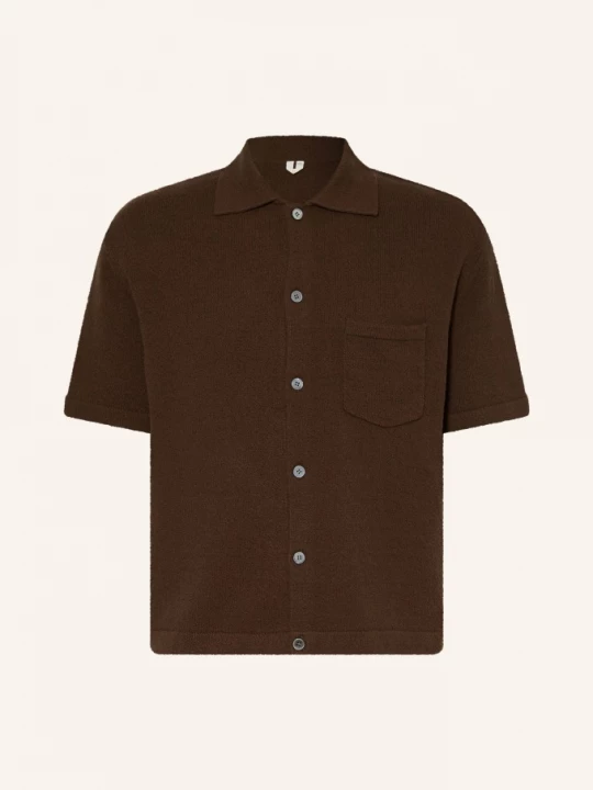 Obrázek produktu Arket Pletená Košile Smog Comfort Fit tmavě hnědá