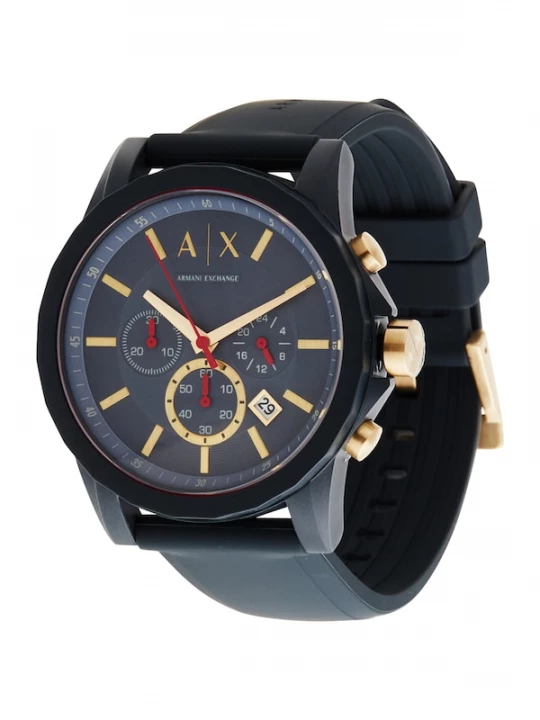 Obrázek produktu ARMANI EXCHANGE Analogové hodinky noční modrá / zlatě žlutá / ohnivá červená / bílá