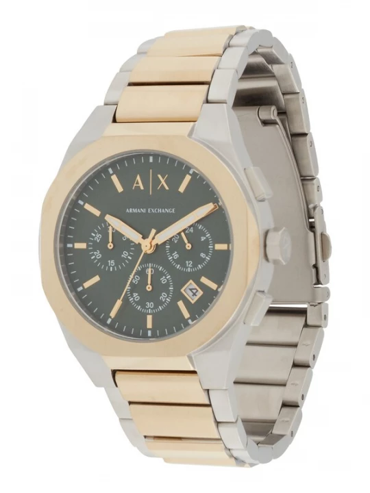 Obrázek produktu ARMANI EXCHANGE Analogové hodinky 'RAFAEL'  zlatá / tmavě zelená / stříbrná
