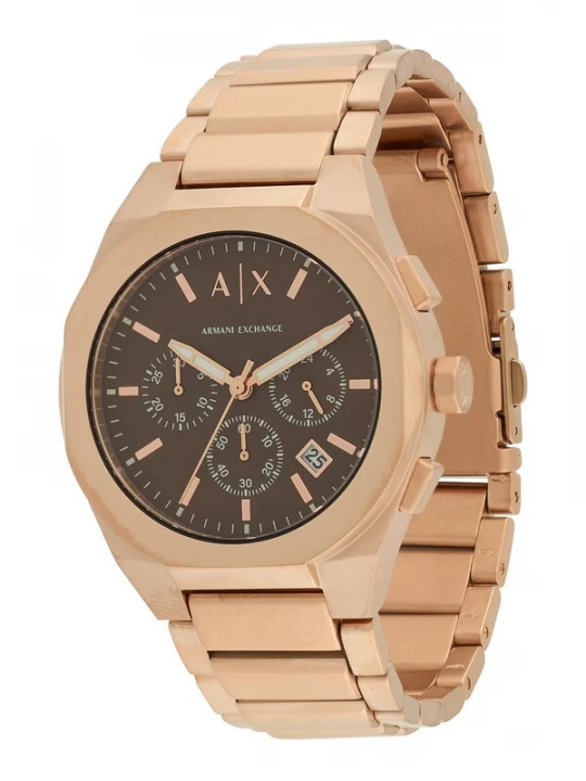 Obrázek produktu ARMANI EXCHANGE Analogové hodinky tmavě hnědá / růžově zlatá