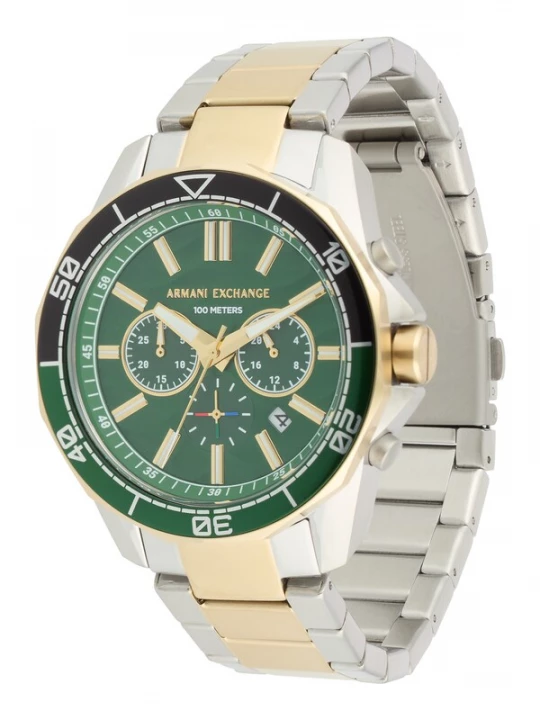 Obrázek produktu ARMANI EXCHANGE Analogové hodinky  zlatá / smaragdová / stříbrná