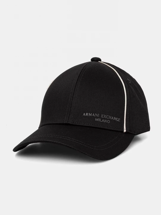Obrázek produktu Armani Exchange baseballová čepice pánská bavlněná černá