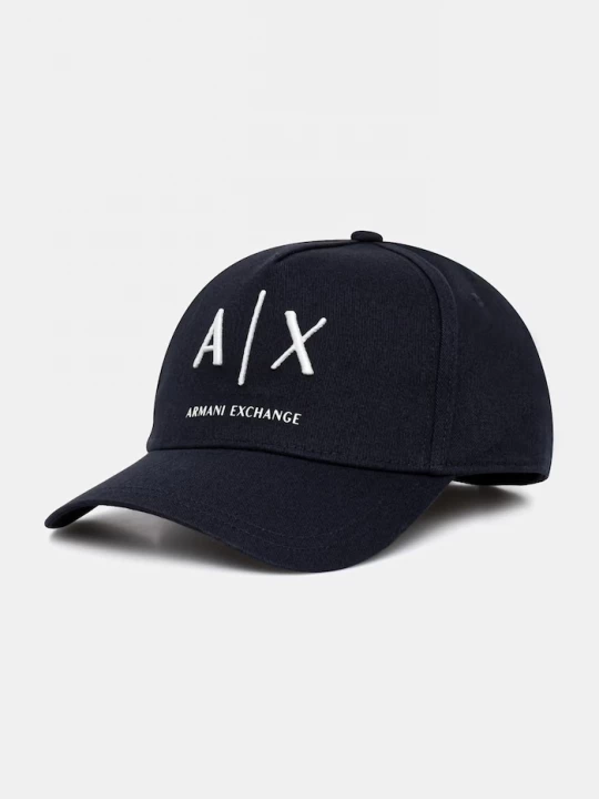 Obrázek produktu Armani Exchange baseballová čepice pánská bavlněná námořnická modř