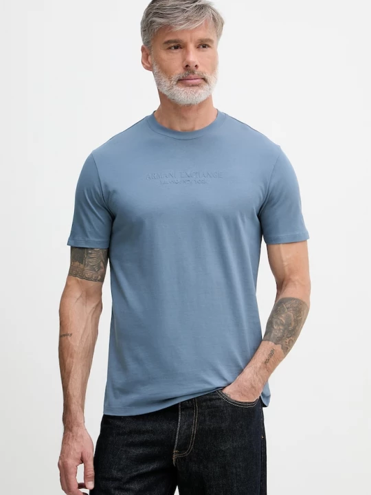 Obrázek produktu Armani Exchange basic tričko pánské bavlněné modrá