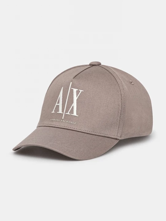 Obrázek produktu Armani Exchange Bavlněná baseballová čepice béžová