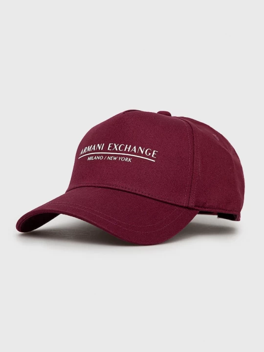 Obrázek produktu Armani Exchange Bavlněná čepice Armani Exchange fialová