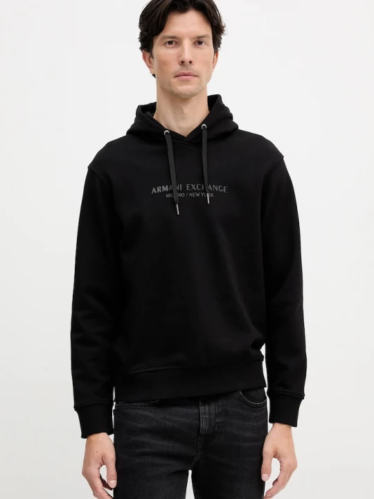 Obrázek produktu Armani Exchange Bavlněná mikina Armani Exchange černá