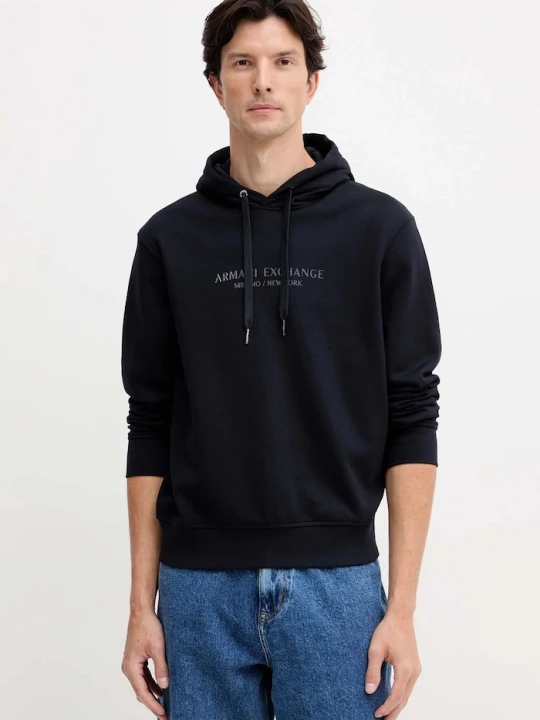 Obrázek produktu Armani Exchange Bavlněná mikina Armani Exchange námořnická modř