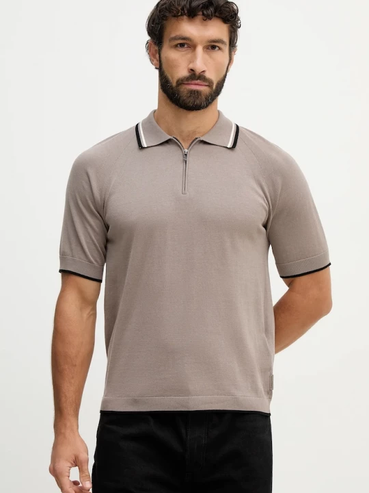 Obrázek produktu Armani Exchange Bavlněné polo tričko béžová