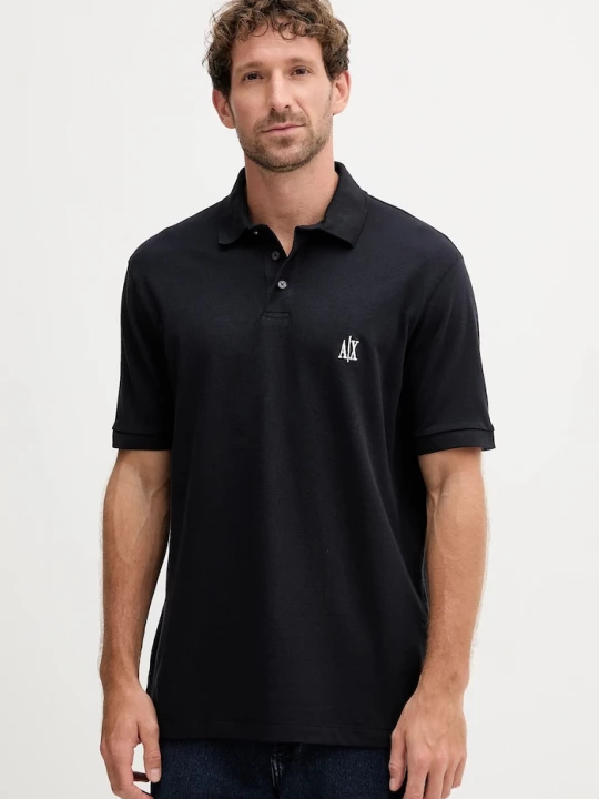 Obrázek produktu Armani Exchange Bavlněné polo tričko Armani Exchange námořnická modř