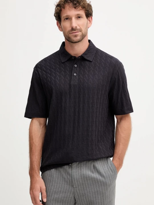 Obrázek produktu Armani Exchange Bavlněné polo tričko Armani Exchange námořnická modř