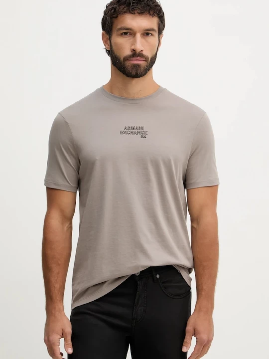 Obrázek produktu Armani Exchange Bavlněné tričko Armani Exchange béžová