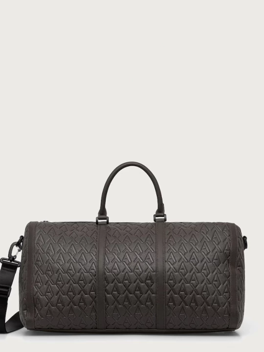 Obrázek produktu Armani Exchange cestovní taška pánská z imitace kůže hnědá