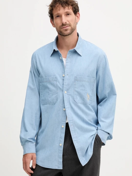 Obrázek produktu Armani Exchange Džínová košile Armani Exchange modrá