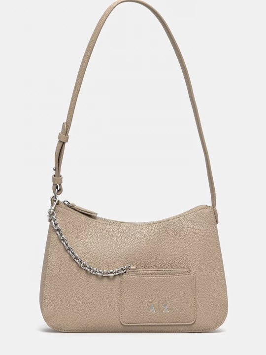 Obrázek produktu Armani Exchange hobo kabelka dámská z imitace kůže béžová