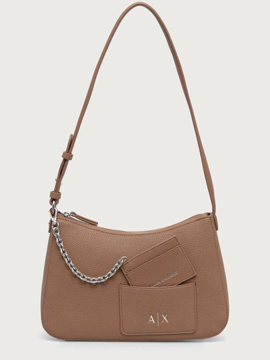 Obrázek produktu Armani Exchange hobo kabelka dámská z imitace kůže béžová