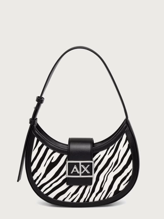 Obrázek produktu Armani Exchange hobo kabelka dámská z imitace kůže černá
