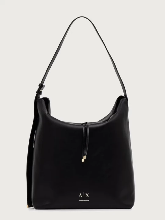 Obrázek produktu Armani Exchange hobo kabelka dámská z imitace kůže černá