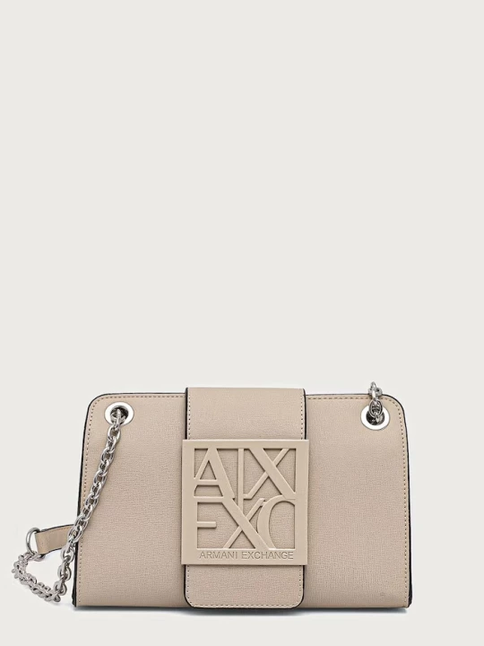 Obrázek produktu Armani Exchange kabelka přes rameno dámská z imitace kůže béžová