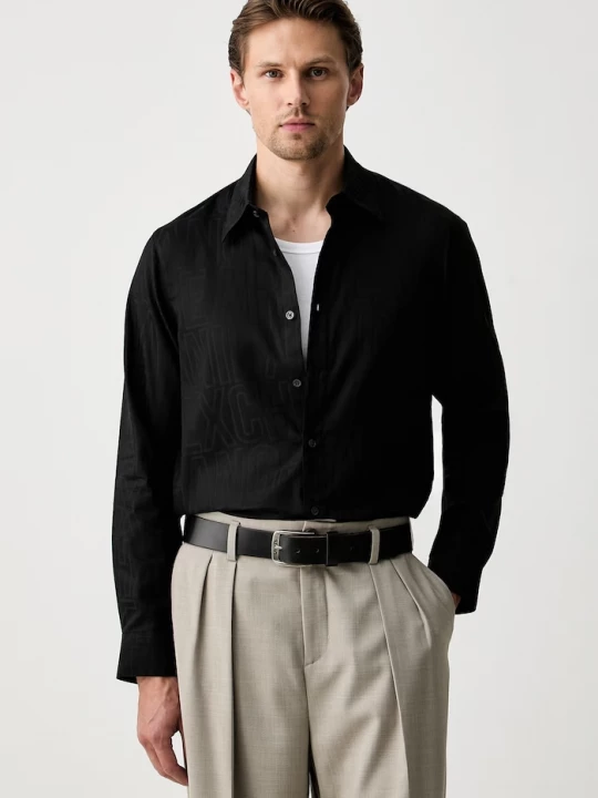 Obrázek produktu Armani Exchange košile pánská bavlněná černá