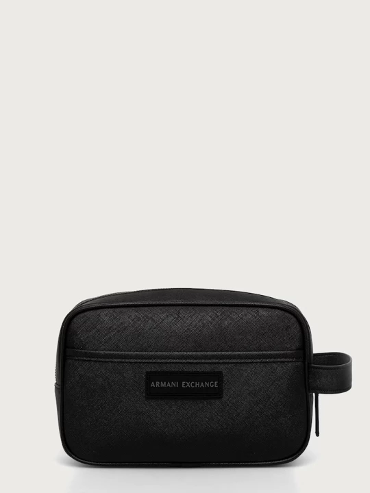Obrázek produktu Armani Exchange Kosmetická taštička z imitace kůže černá