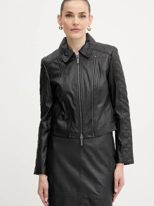 Obrázek produktu Armani Exchange Kožená bunda černá