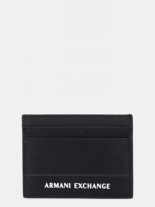 Obrázek produktu Armani Exchange Kožené pouzdro na karty Armani Exchange černá