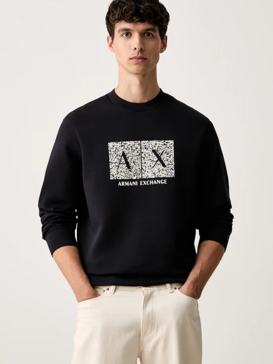Obrázek produktu Armani Exchange mikina kapucí pánská bavlnou námořnická modř