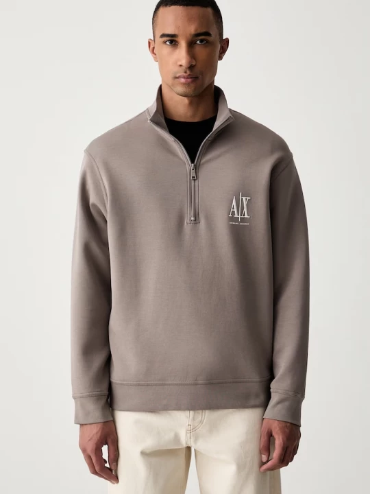 Obrázek produktu Armani Exchange mikina pánská s bavlnou hnědá