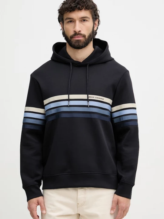 Obrázek produktu Armani Exchange mikina s kapucí pánská námořnická modř