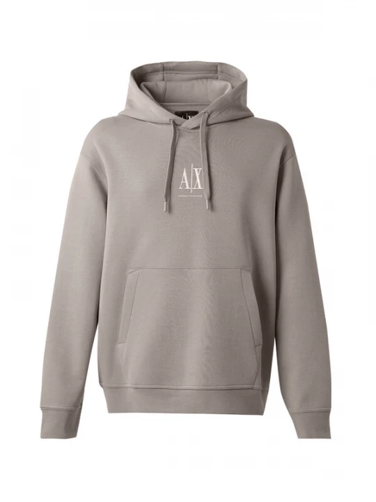 Obrázek produktu ARMANI EXCHANGE Mikina  tmavě béžová / bílá