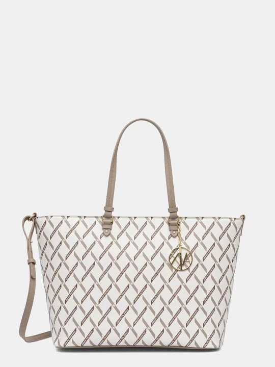 Obrázek produktu Armani Exchange nákupní taška dámská z imitace kůže béžová