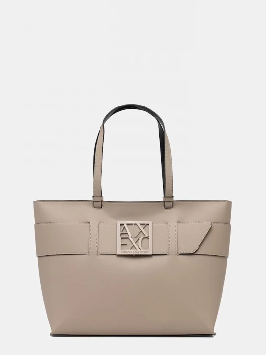 Obrázek produktu Armani Exchange nákupní taška dámská z imitace kůže béžová