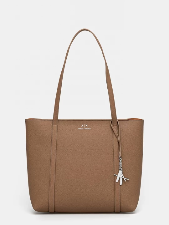 Obrázek produktu Armani Exchange nákupní taška dámská z imitace kůže hnědá