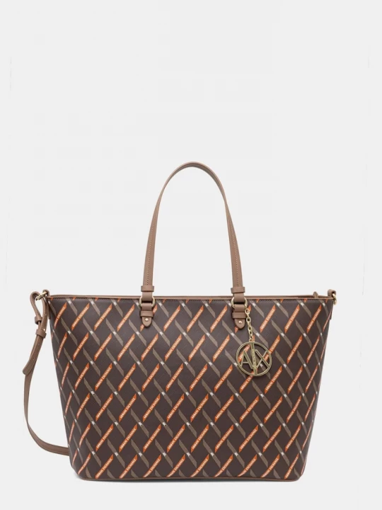Obrázek produktu Armani Exchange nákupní taška dámská z imitace kůže hnědá