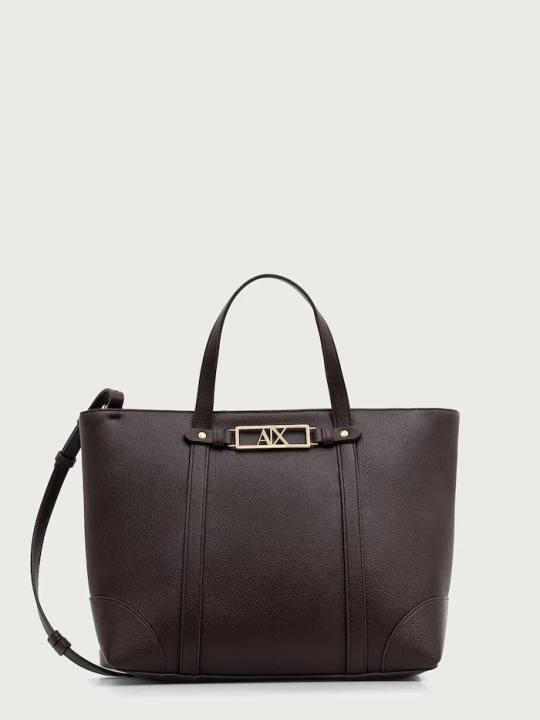 Obrázek produktu Armani Exchange nákupní taška dámská z imitace kůže hnědá
