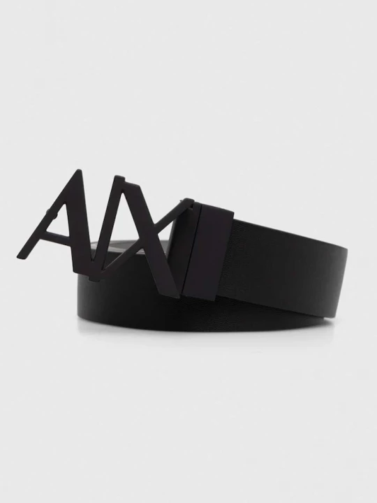 Obrázek produktu Armani Exchange Oboustranný kožený pásek Armani Exchange černá