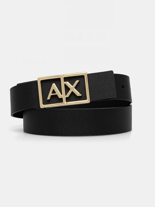 Obrázek produktu Armani Exchange Oboustranný kožený pásek Armani Exchange černá