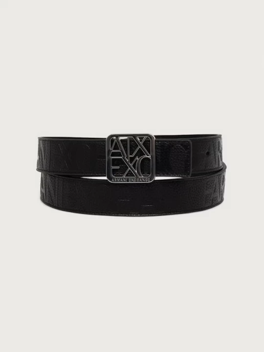 Obrázek produktu Armani Exchange oboustranný pásek dámský z imitace kůže černá