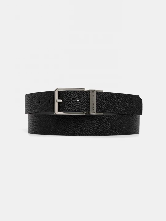 Obrázek produktu Armani Exchange oboustranný pásek pánský kožený černá