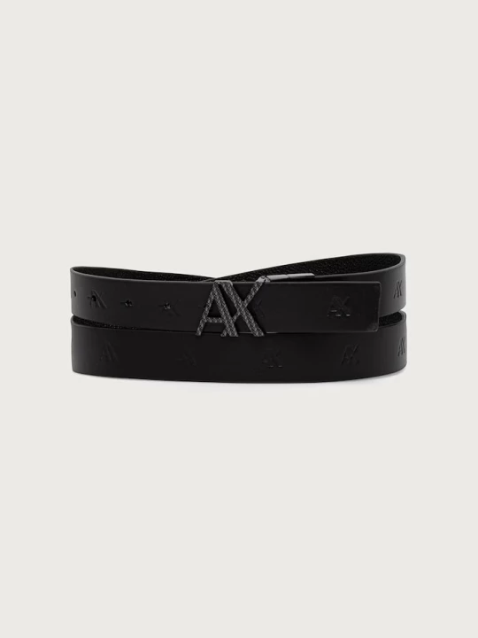 Obrázek produktu Armani Exchange oboustranný pásek pánský kožený černá